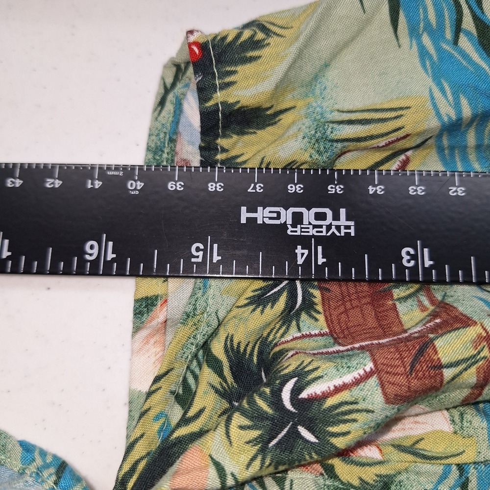 Vintage Newport News Tropical Hibiscus Tie Front Sleeveless Button Up Top S - Picture 10 of 14